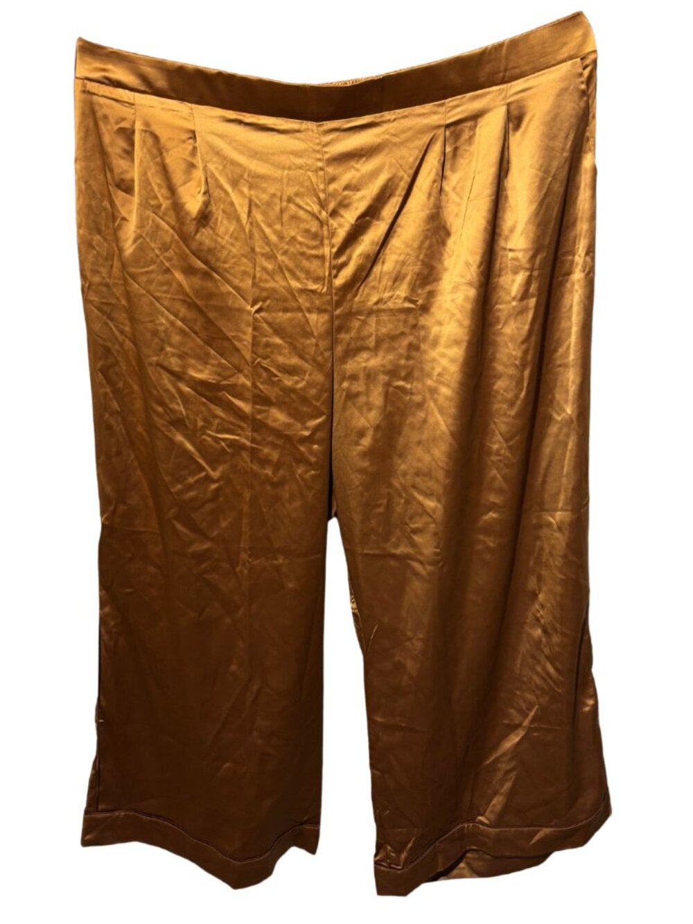 NWT wide leg streaky satin high rise pant